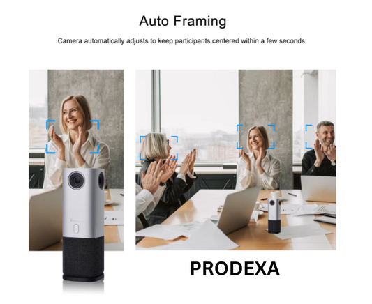 PRODEXA AI Face Tracking 360 Degree View 4 Camera Video Conferencing Webcam